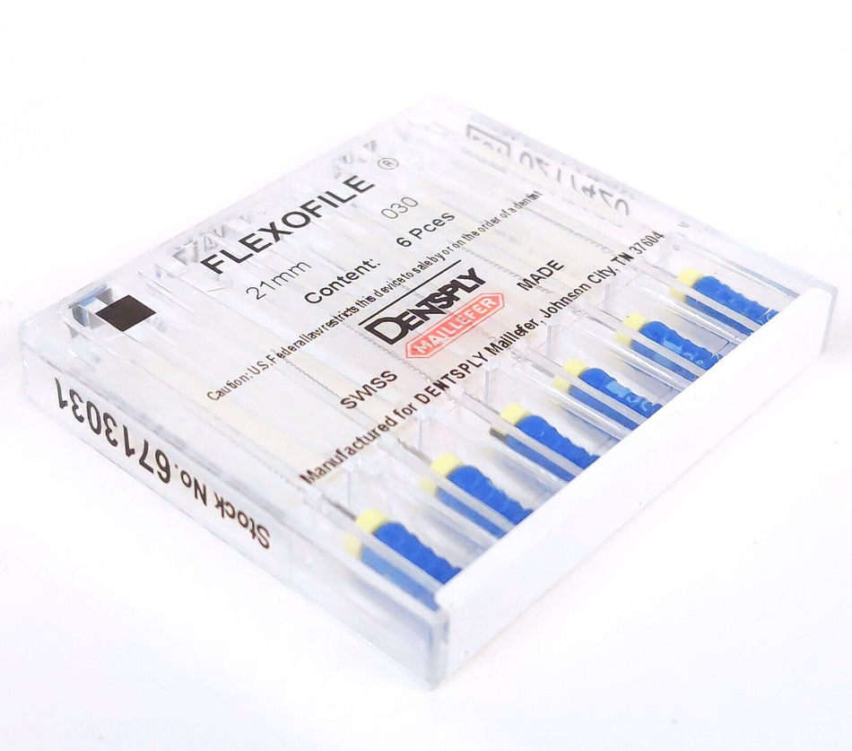 Dentsply Maillefer Flexofile Endodontic Stainless Steel 21mm 030 6/Pk Lot of 144