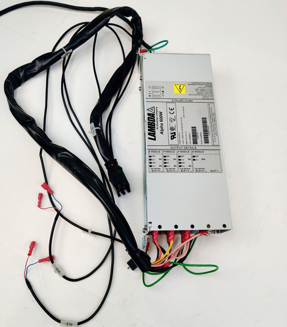 Lambda Alpha 600W Power Supply 15V/8A 5V/8A 24V/5A 24V/25A CA600 Waters Micromas