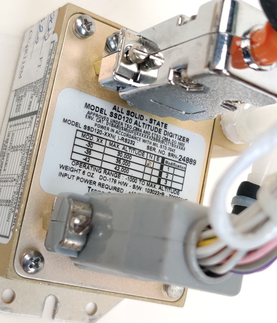 Trans-Cal Altitude Digitizer 10 or 30V SSD120-30N-RS232 w Connectors