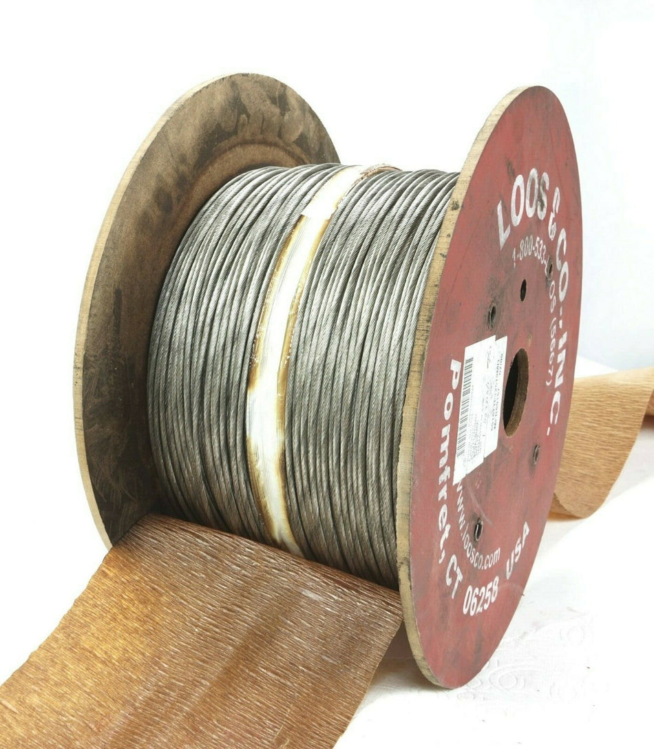 Mil-DTL-83420 1/8 1x19 Class 1000ft Zinc Aircraft Wire Rope Flex Swaging Cable