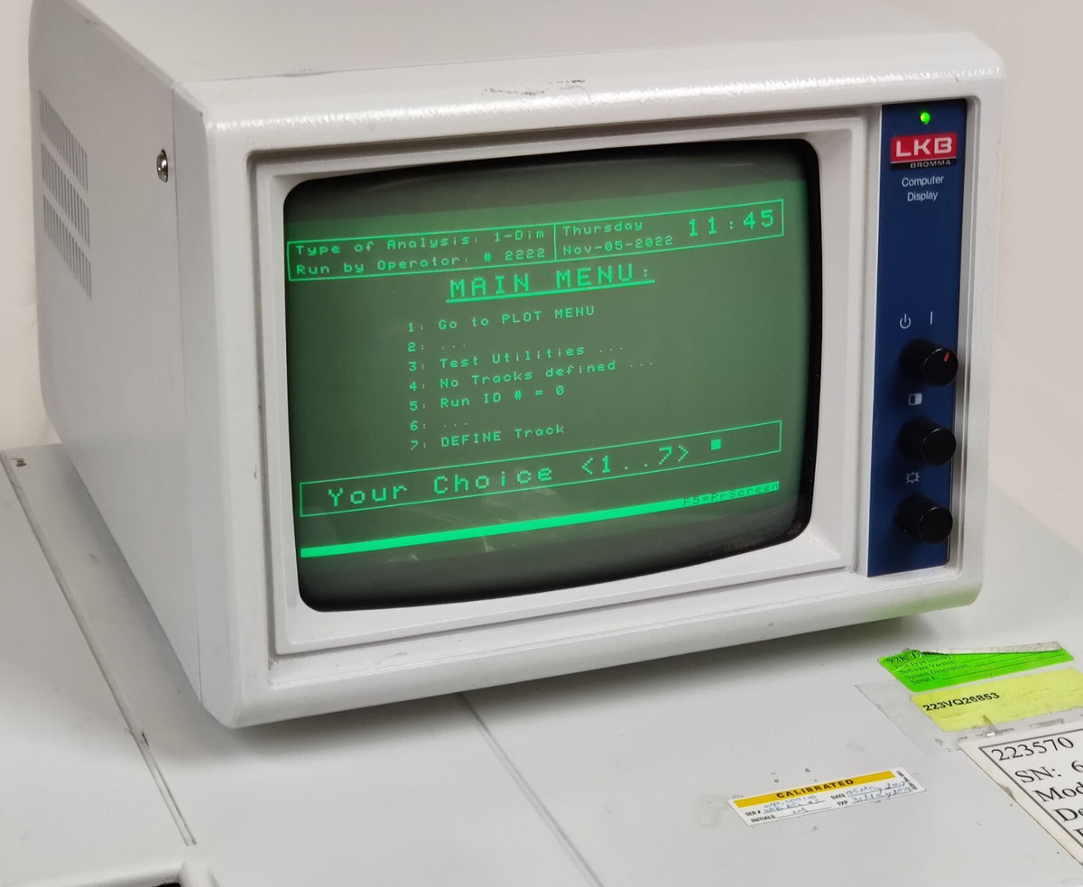 GE Akta Pharmacia LKB 2222-010 UltroScan XL Laser Desintometer w Display Monitor - 