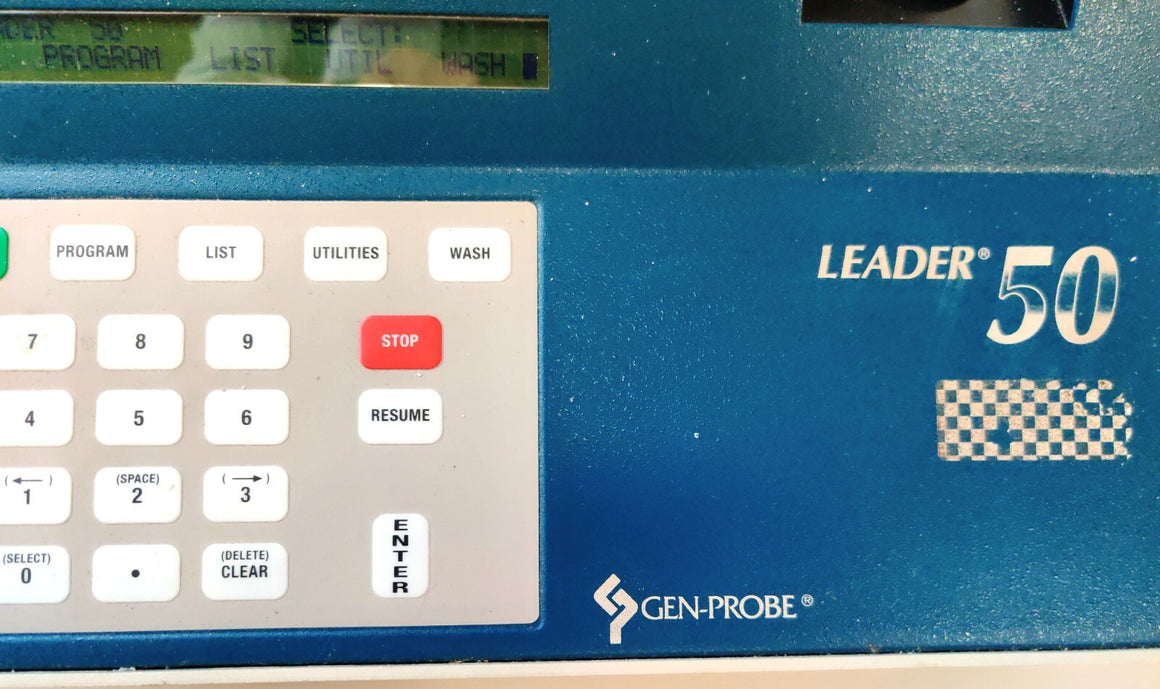 MGM Instruments Inc Gen-Probe Leader 50 Luminometer 110 VAC 0.375 A. Powered on