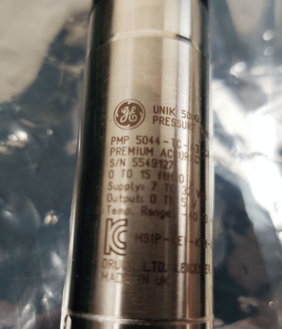 GE Unik 5000 Pressure Tensor PMP 5044-TC-A3-CA-HO-PE 1/4 NPT Female, 0-6.5 Psi - 