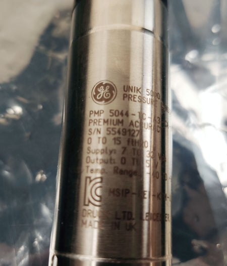 GE Unik 5000 Pressure Tensor PMP 5044-TC-A3-CA-HO-PE 1/4 NPT Female, 0-6.5 Psi - 