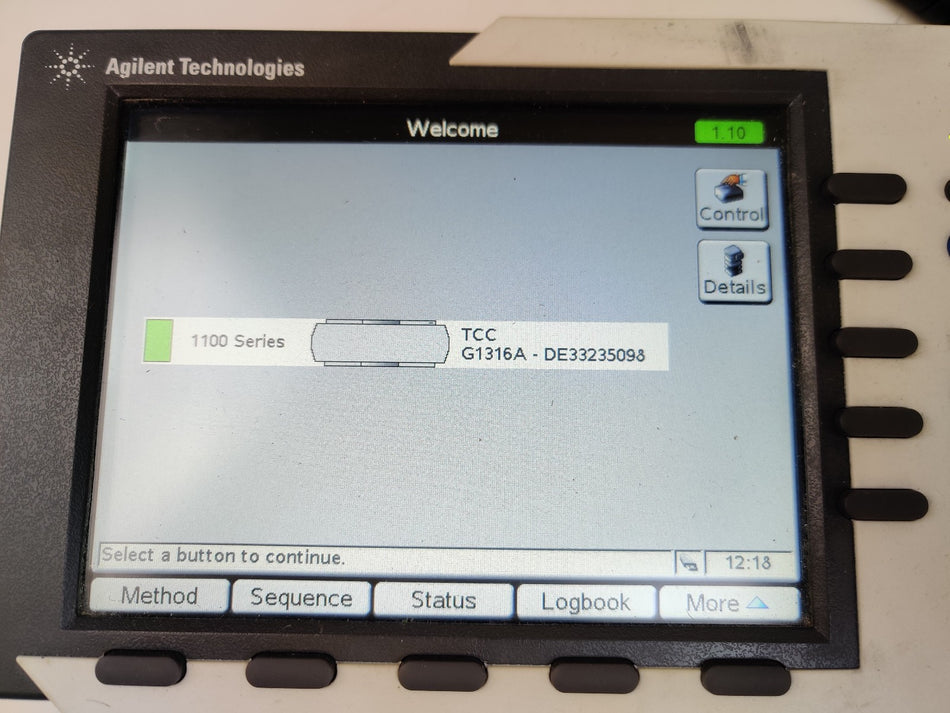 Agilent G1316A Thermostatted Colcom Column Compartment 1100 Series HPLC. Working