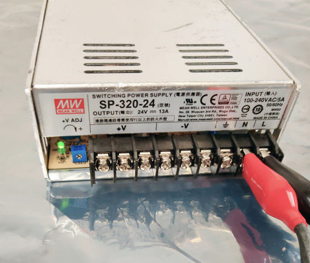 Mean Well SP-320-24 300W Power Supply 24V 13A 100-240VAC 60hz Tested