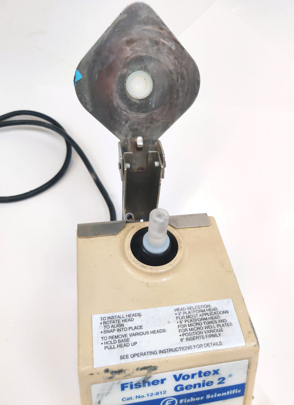 Fisher Scientific G-560 Vortex Genie 2 3200RPM CAT. No. 12-812 w Turbomix Cover