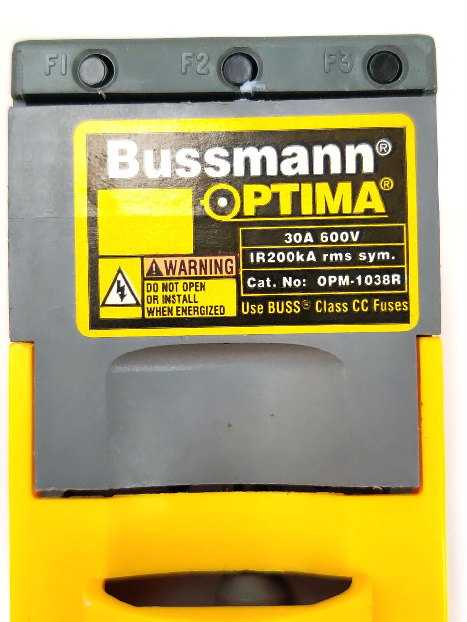 Optima Bussmann Optima OPM-1038R Fuse Holder 600V 30A 3 Poles Class CC w FNQ-R-10 10pcs