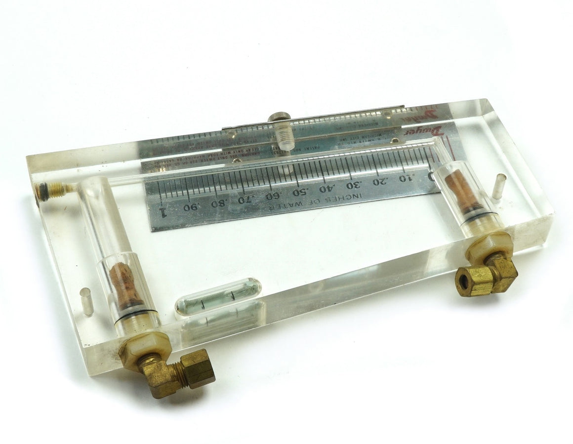 Dwyer 250-AF Inclined Manometer Air Filter Gage .10-0-1.0" w.c. 5-1/2" Scale