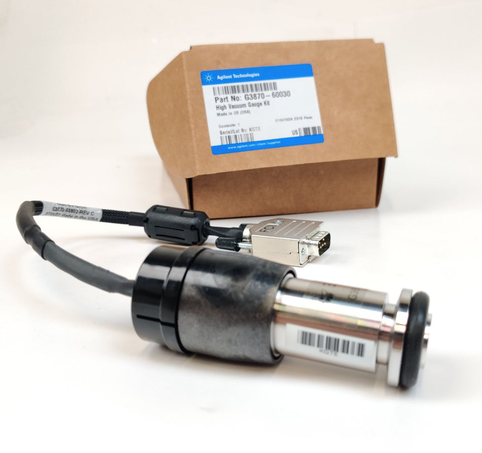 Agilent G3870-80030 Micro Ion Vacuum Gauge w G3870-60802 Control Cable 5977 GC