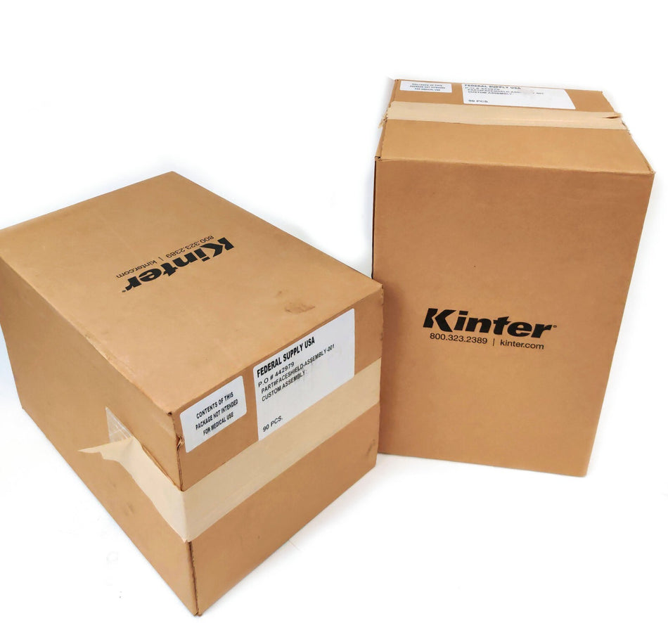 Kinter Lot of 180 Federal Supply Face Shield Reusable Protection Mask Cover USA
