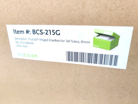 BioCision BCS-215G Hinged CryoBox Freezer Green 3.5inch 5ml 9x9 Array. 12 Boxes
