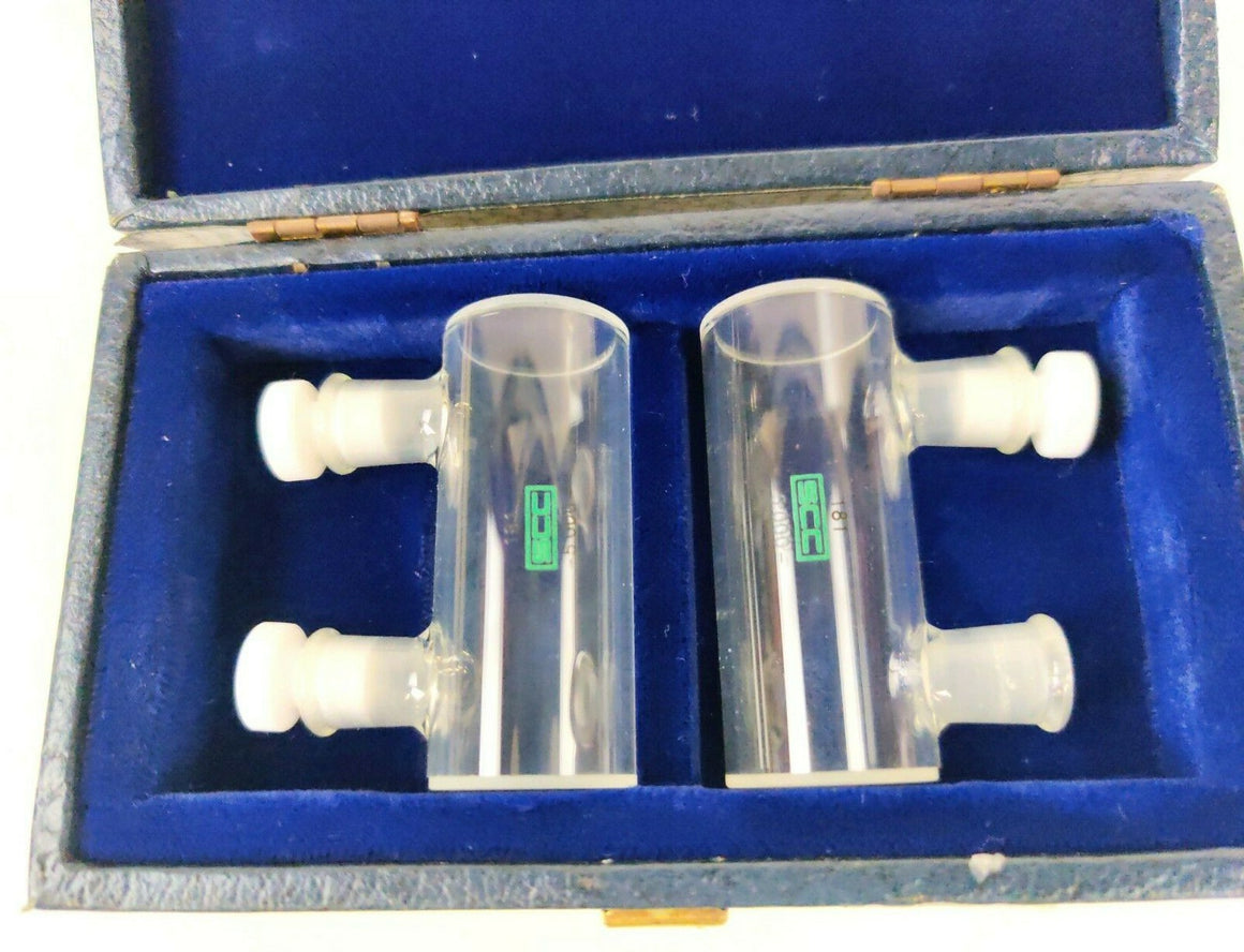 Fisher Scientific 14-385-982E Pair of Two Usable Cylindrical Cuvettes 5.000 w