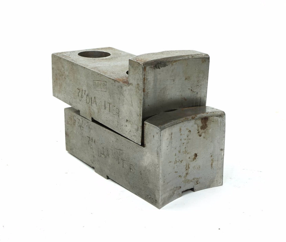 Set of 2 Daco 7" x 4.725" Soft Jaw Standard Tongue & Groove for 15" lathe Chuck