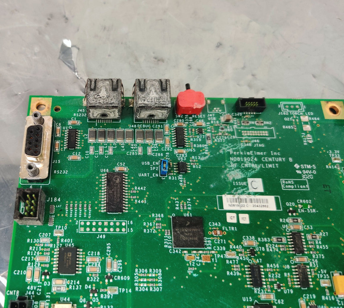 PerkinElmer RF Control/limit PCB, CCD Detector N0819024 Issue C Optima AVIO OES
