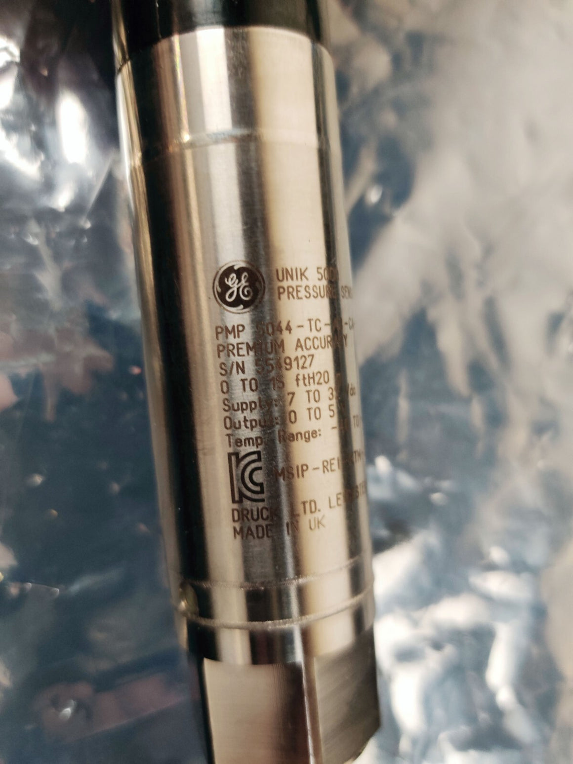 GE Unik 5000 Pressure Tensor PMP 5044-TC-A3-CA-HO-PE 1/4 NPT Female, 0-6.5 Psi - 