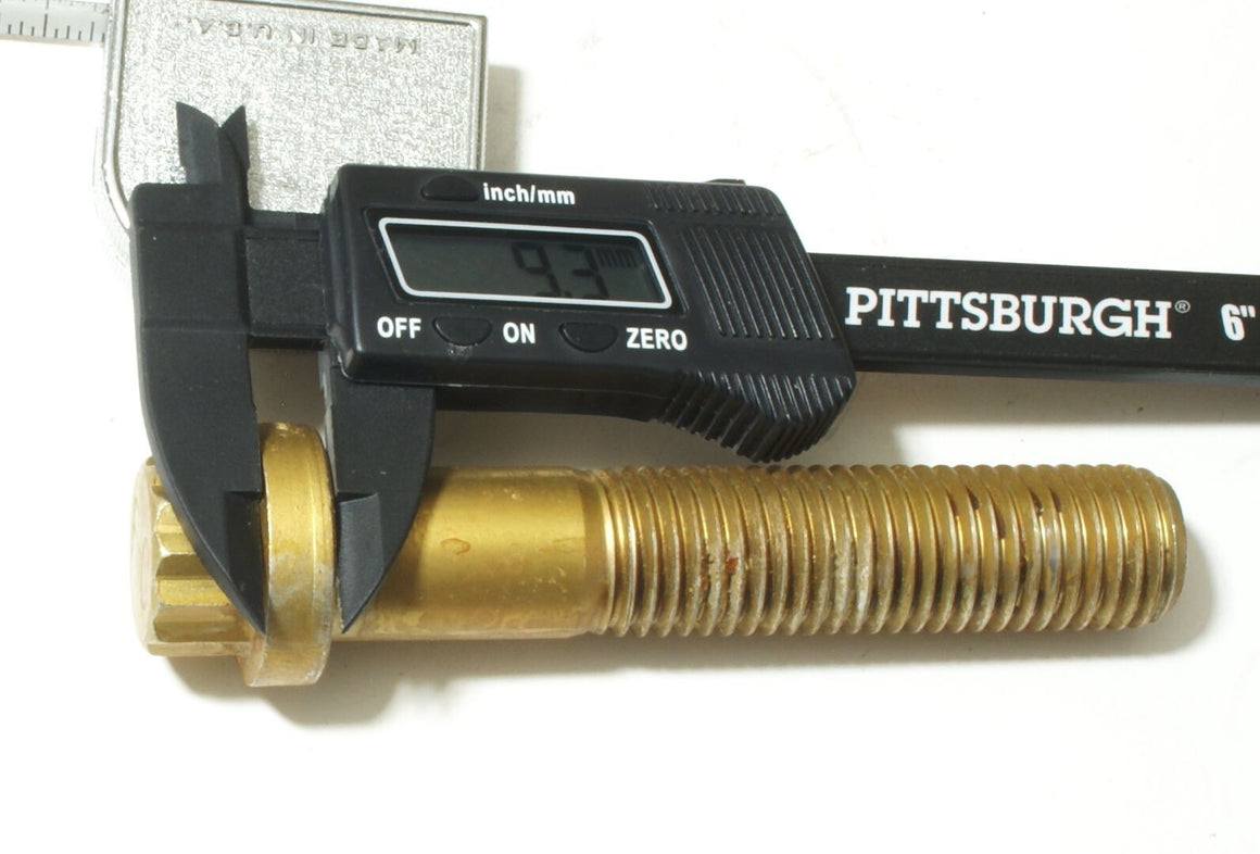 7/8"-9 x 4-1/2" 12 Point Flange Screw Coarse Hardened Steel Grade F C. Lot of 4