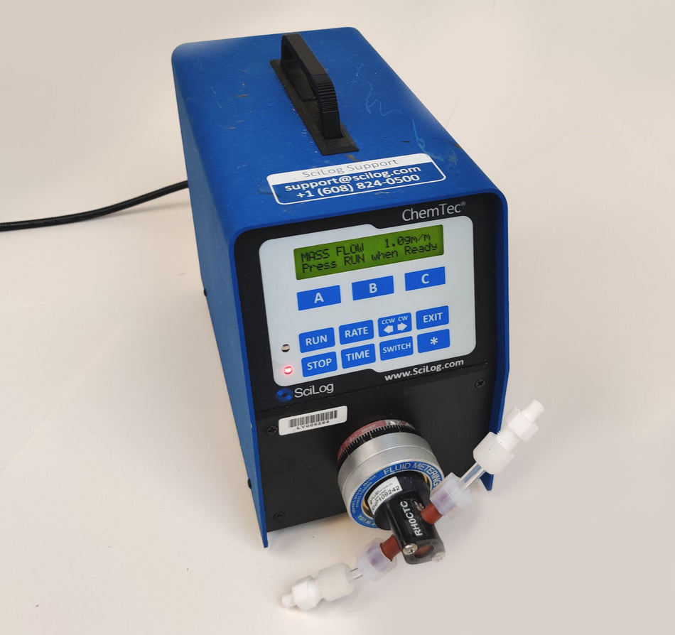 Scilog Chemtec Peristaltic Pump w Fluid-Metering RH0CTC RH00 Pump Head
