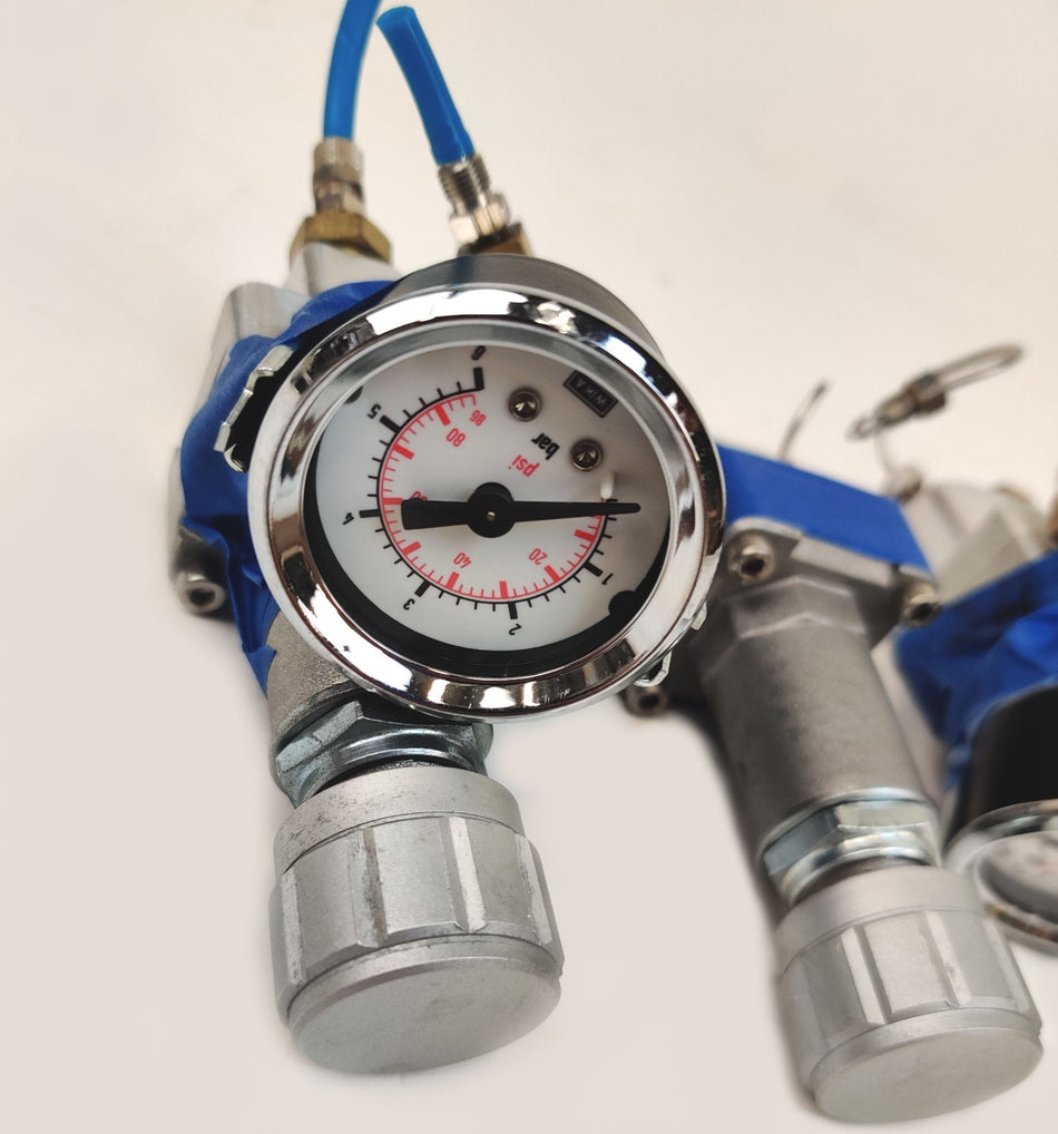 Wika EN 837-1 Pressure Gauge 060 PSI w/ Regulator for Costech ECS 4010. Working