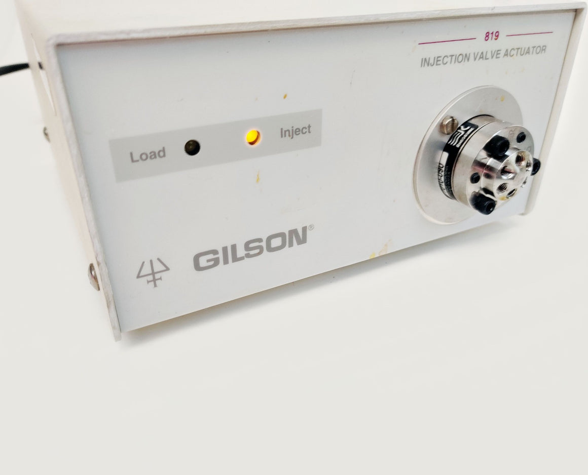 Gilson 819 Injection Valve Actuator w 7010-090 Rheodyne Valve 6P HPLC LC Tested