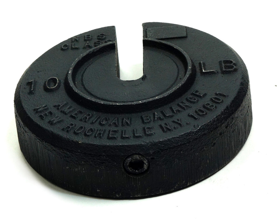 American Balance American Balance 10Lbs Cast Iron Slotted Calibration Weight NBS Class Calibrated