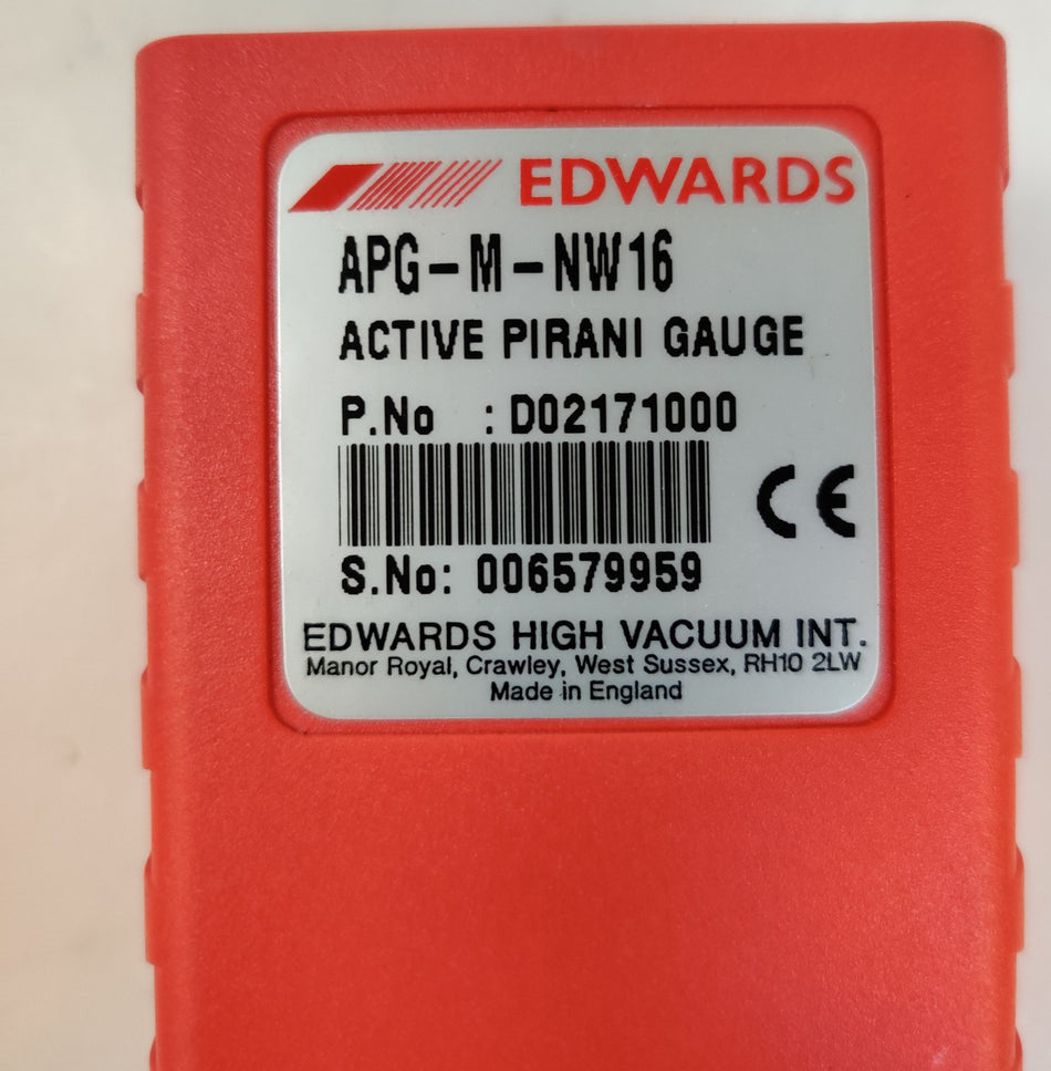 Edwards D02171000 Active Pirani Gauge APG-M-NW16 for Mass Spectrometers