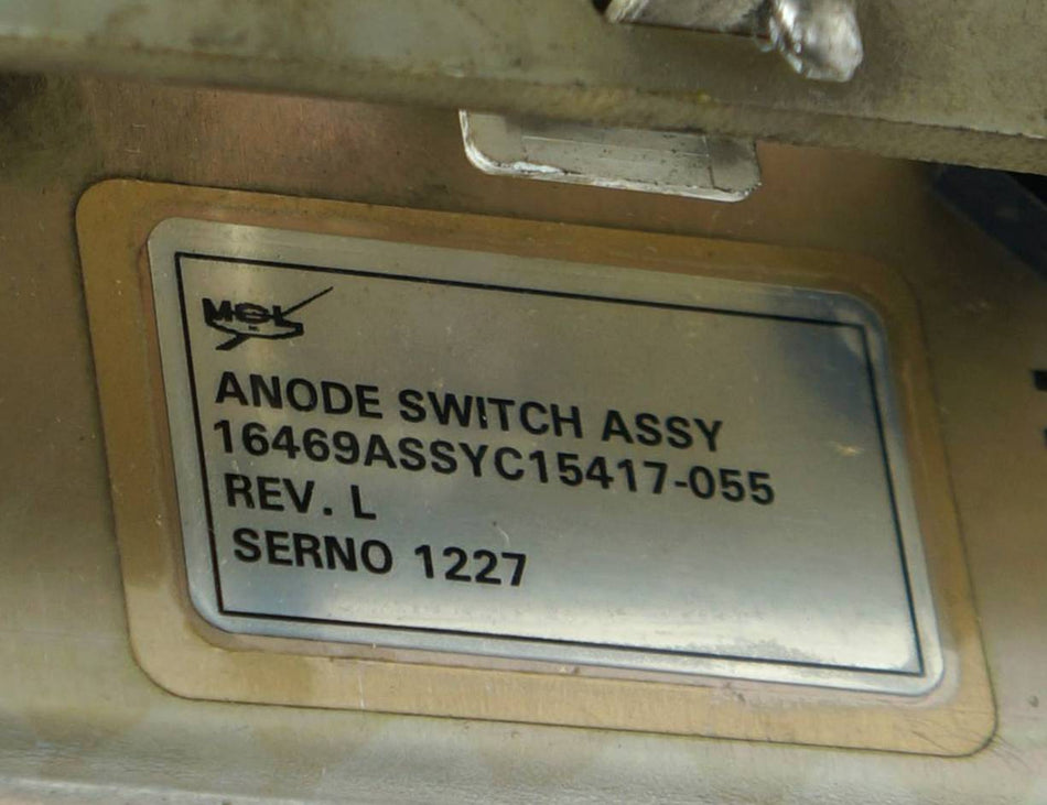MCL INC MLC Anode Switch C15417-055 For Harris AM-7498/G SATCOM R-F HighPower Amplifier