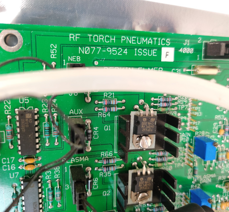 PerkinElmer N077-9524 issue F RF Torch Pneumatics w SMC PFM510-N01-1 Flow Sensor