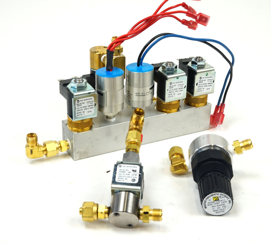IMI Norgren Manifold Solenoid Valves U243063-1351 w switch, Regulator for LC/MS