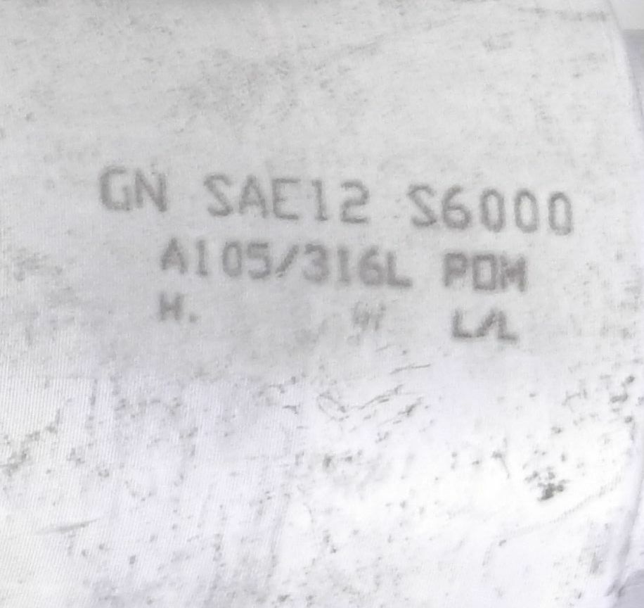 Gemels GN SAE12 S6000 A1 05/316L Carbon Steel 2 Way Manual Ball Valve 3/4"