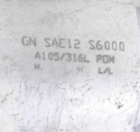 Gemels GN SAE12 S6000 A1 05/316L Carbon Steel 2 Way Manual Ball Valve 3/4"