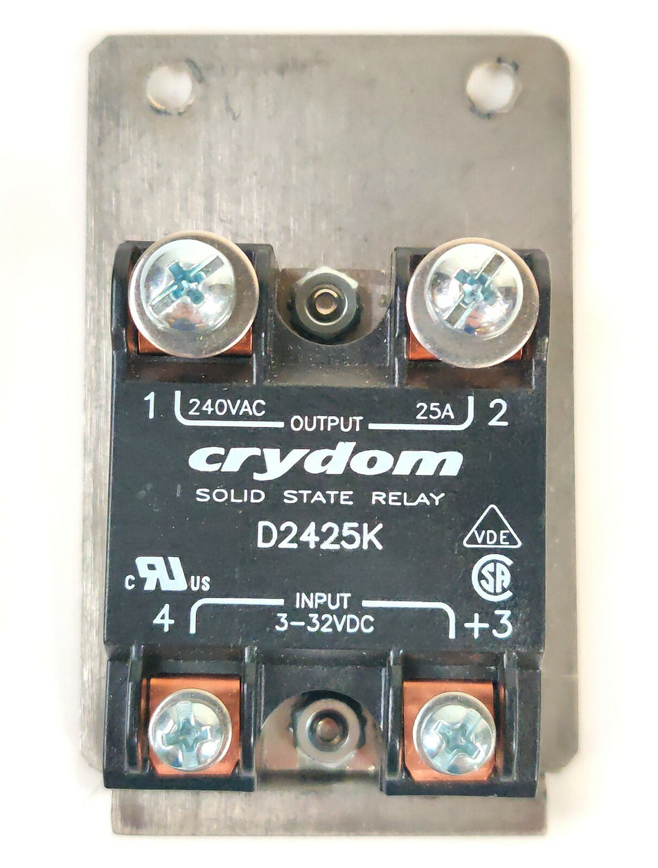 Crydom Crydom D2425K Solid State Relay 24 to 280, V600 Vpeak, SPST-NO, 0.5 (Min.),-40 C