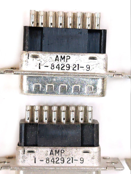 QTY: 4 AMP DB15 1-842921-9 D Sub Plug Male 15-Pin Connector