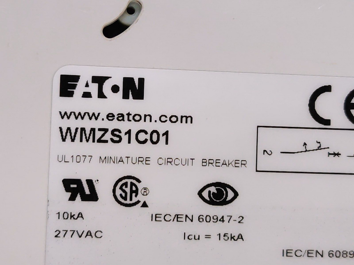 Lot of 30 Eaton C1 WMZS1C01 Miniature Circuit Breaker 1 Pole, 277VAC 48VDC 1A