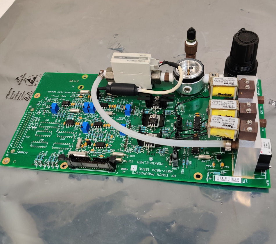 PerkinElmer N077-9524 issue I RF Torch Pneumatics w SMC PFM510-N01-1 Flow Sensor