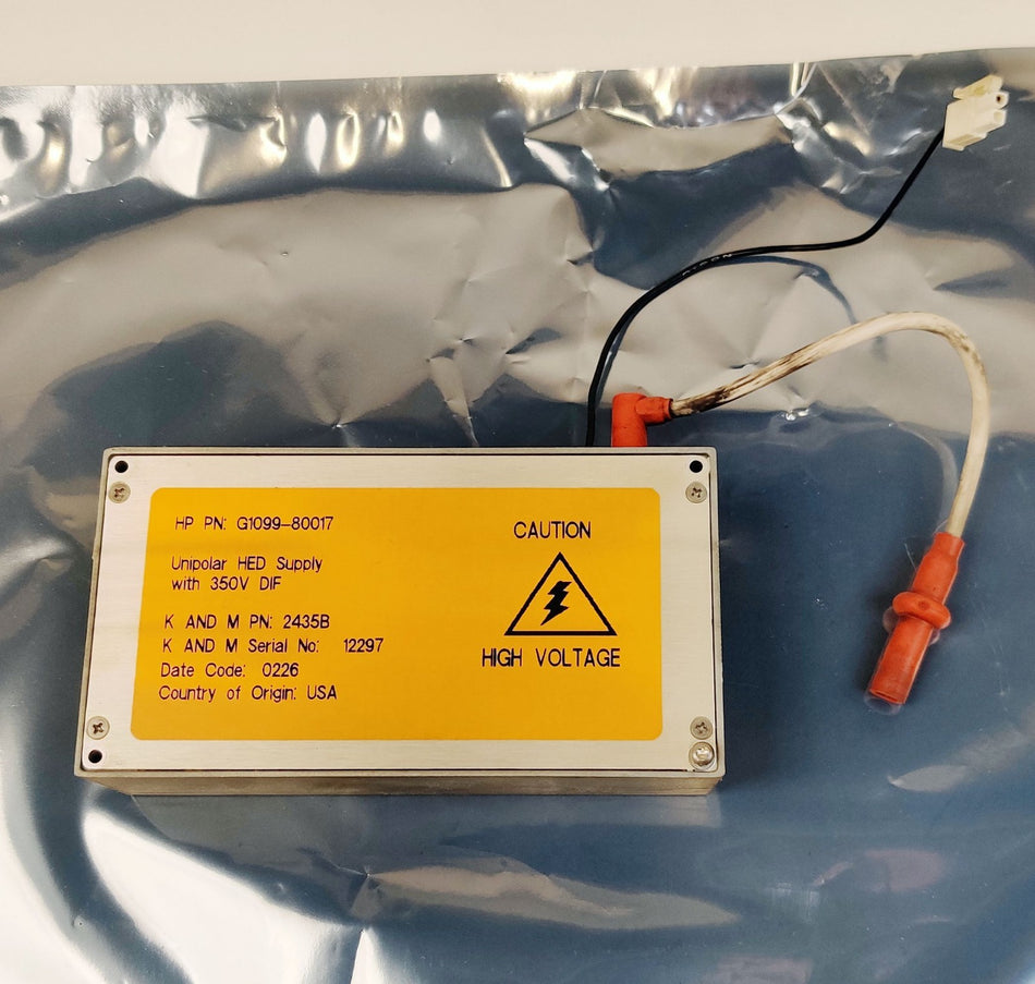 Agilent Agilent 5973 G1099-80017 -10kV Unipolar HED Power Supply w 350V DIF 2435B Tested
