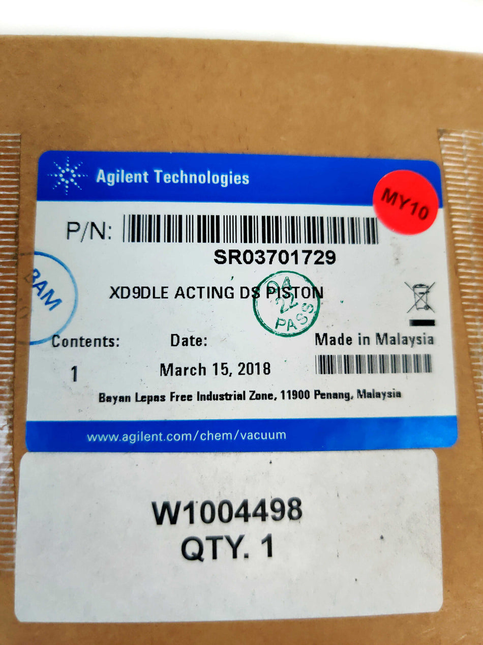2Pc Agilent SR03701729 Acting Piston for DS102, 202, DS302, 402, 602 Vacuum Pump
