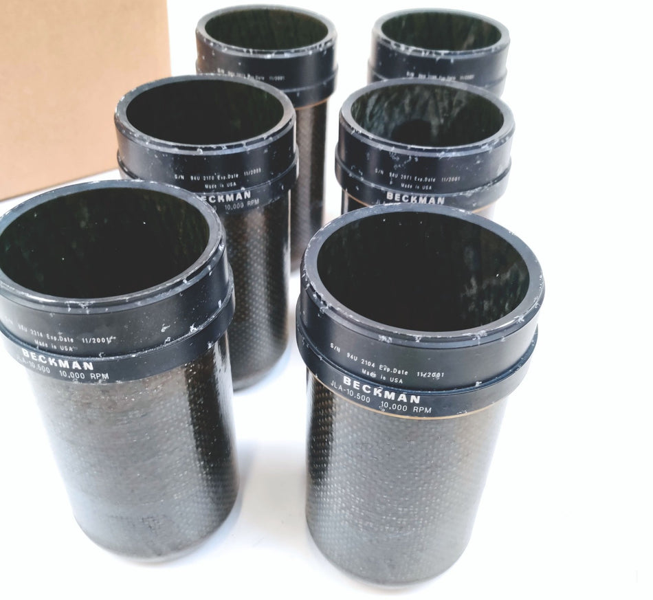 Beckman Coulter JLA-10.500 Centrifuge Biosafety Rotor Canister 10000 RPM 6Pcs