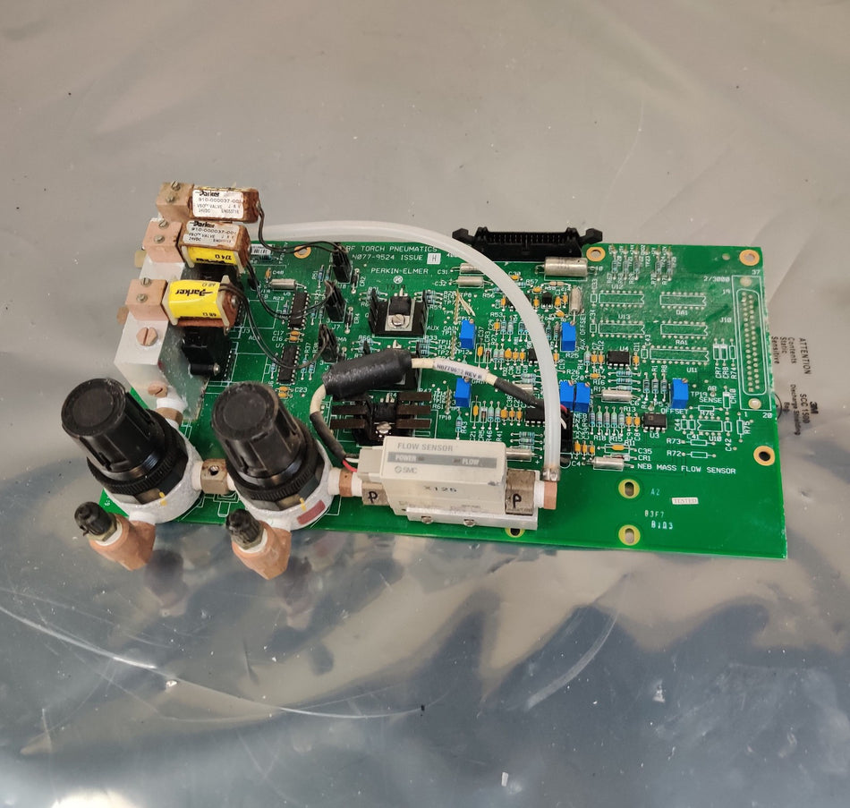 PerkinElmer Optima N077-9524 issue H RF Torch Pneumatics w SMC Flow Sensor
