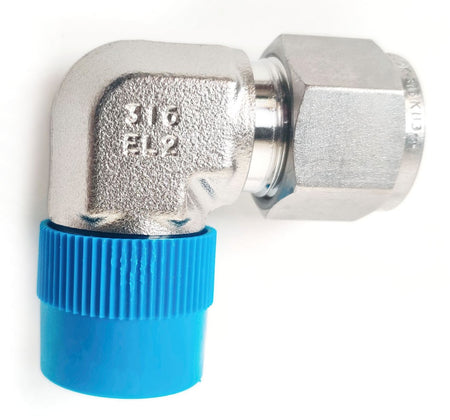 Swagelok Elbow Connector Fitting, 1/2" Tube x 1/2 Male NPT Stainless Steel