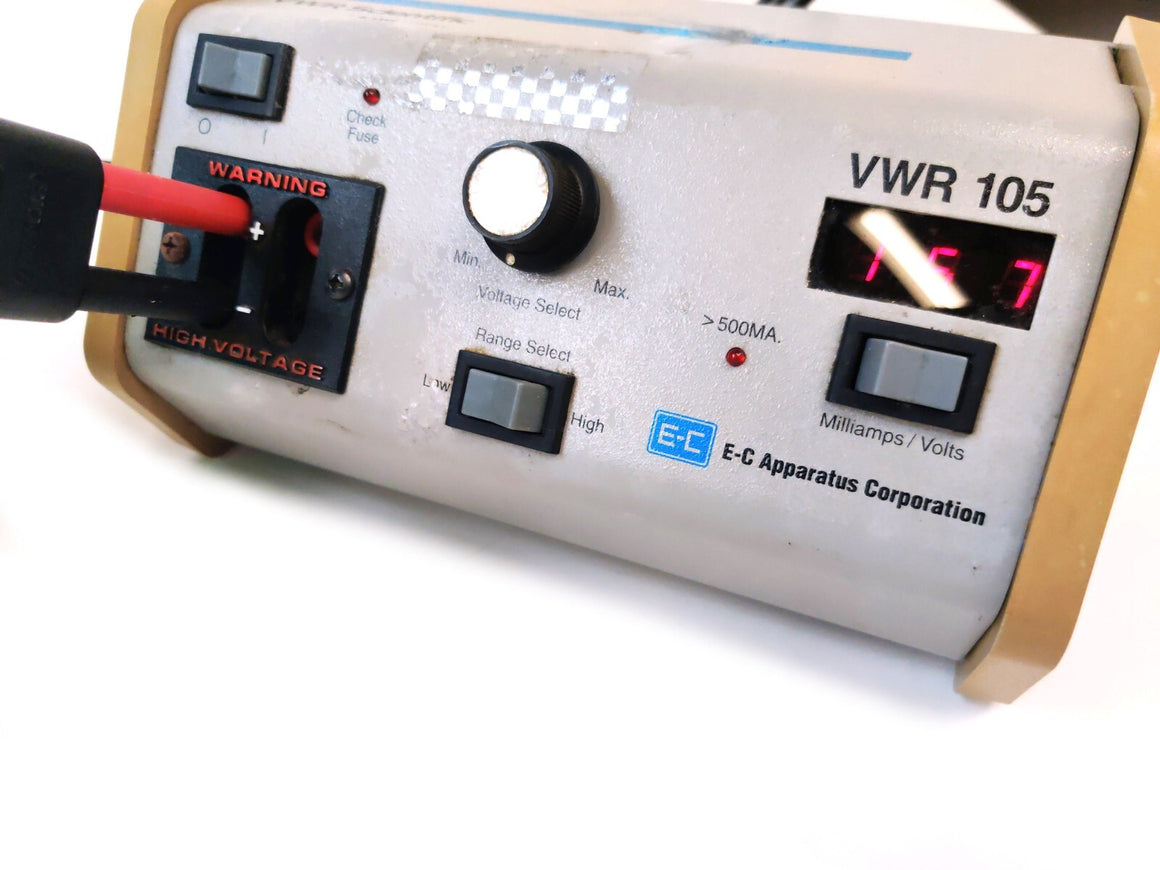 VWR E-C Apparatus 105 Electrophoresis Power Supply 250V, 300mA, 200W *Tested* - 