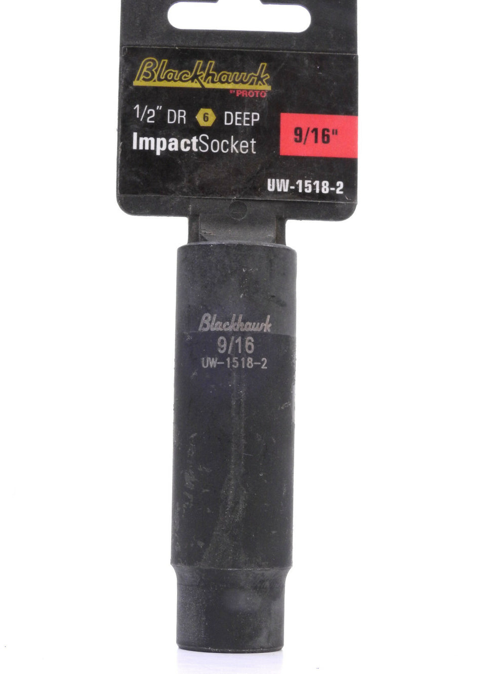Blackhawk Proto UW-1518-2 9/16" Deep Length Impact Socket, 1/2" Dr, 6Pt