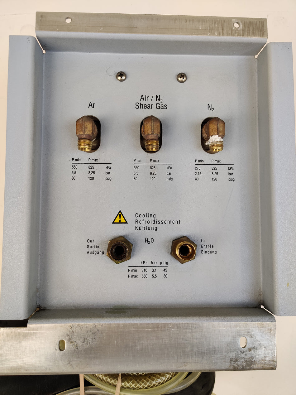 Perkin Elmer Optima ICP N077-0305 Gas Manifold Ar, Air/N2, N2