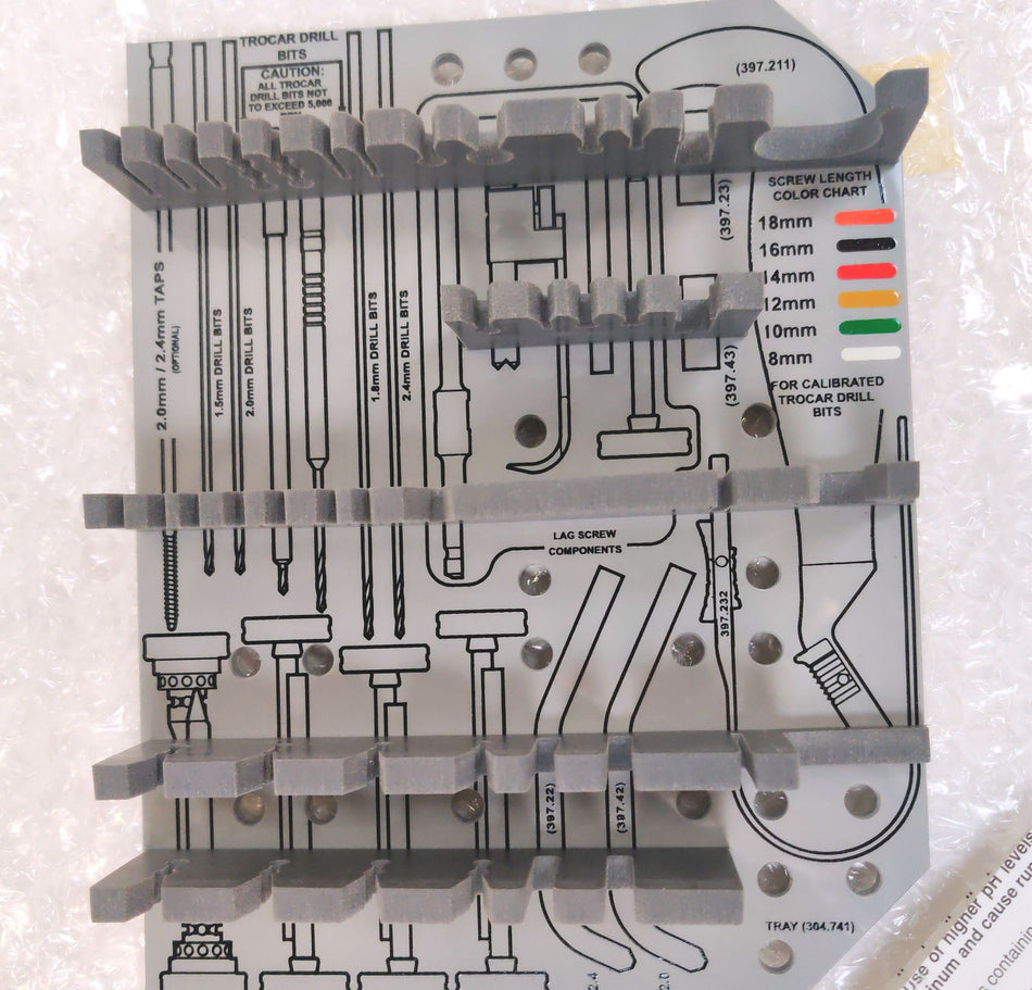 Synthes 304.741 Trocar Drill Tray Insert B Surgical Instruments