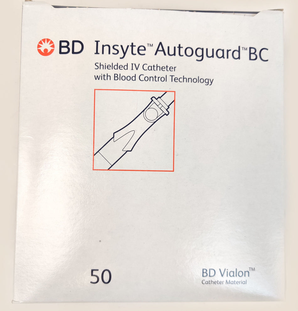 BD Insyte Autoguard Shielded IV Catheter 22GA x 1.00"  37 mL/min,  200 Total