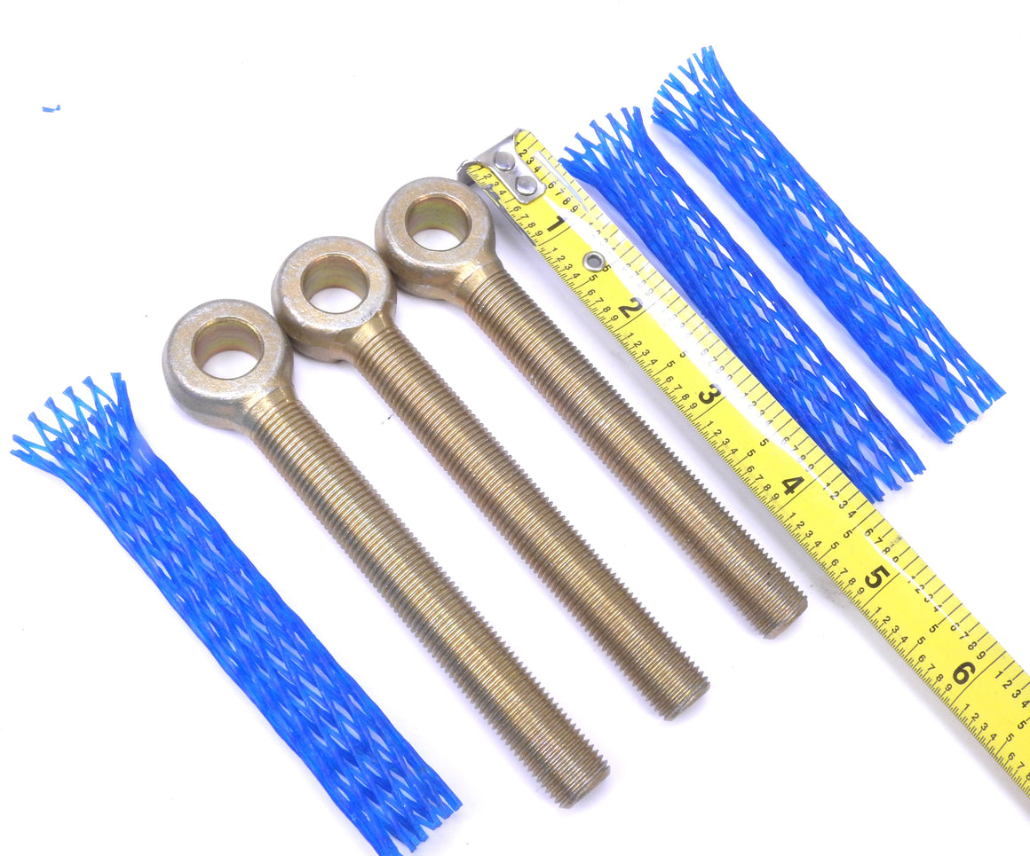 1/2"- 20 TPI 3.75" L Adjusting Thread Eye Bolt. Mvehicles. Zinc Plated. LOT OF 6