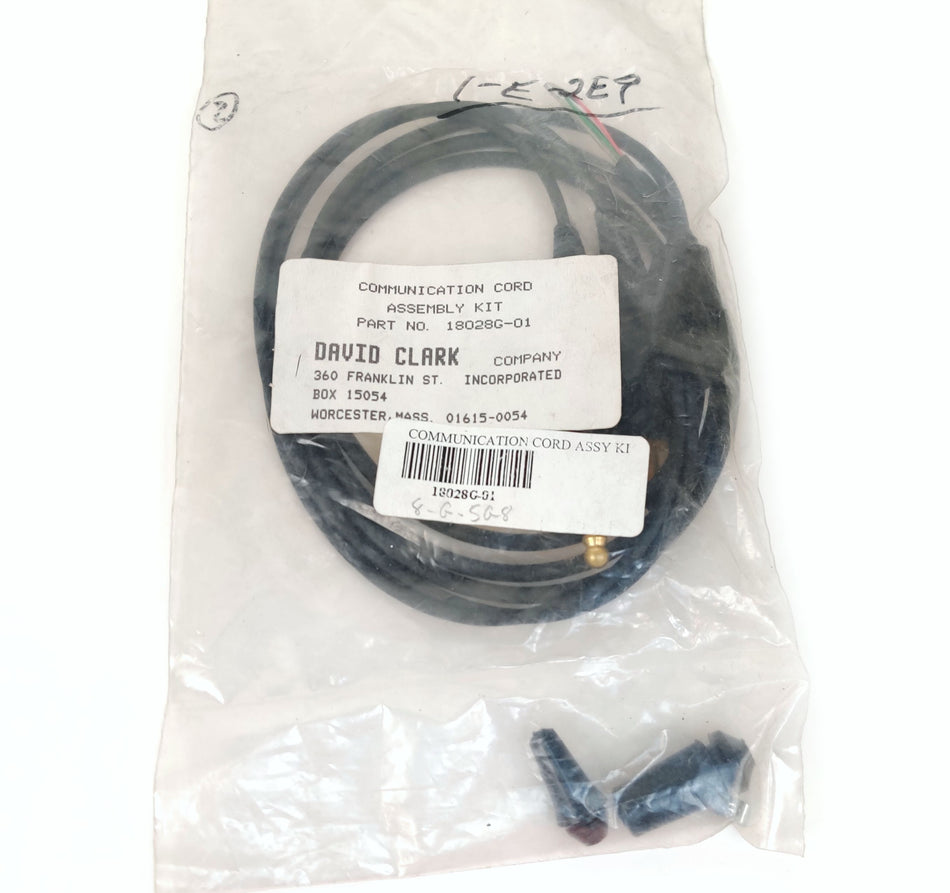 David Clark 18028G-01 Communication Cord Kit for H10-10 / 30 /40 Avionics