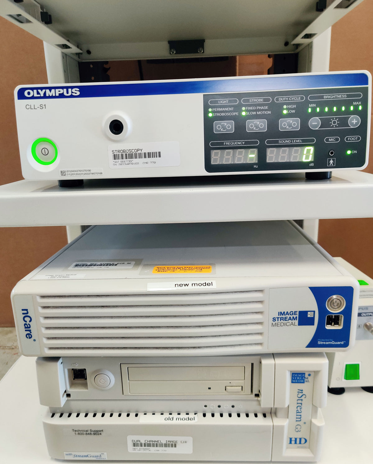 Olympus VISERA ELITE OTV-S190 CLV-S190 Complete Endoscopy Tower with Camera Head OTV-S7ProH-HD-L08E - 