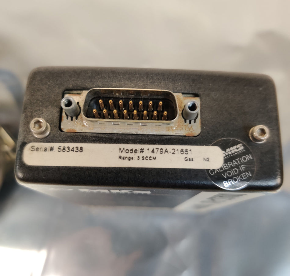 MKS 1179A Mass Flow Controller 1479A-21661, 3 SCCM N2 (Nitrogen) Working