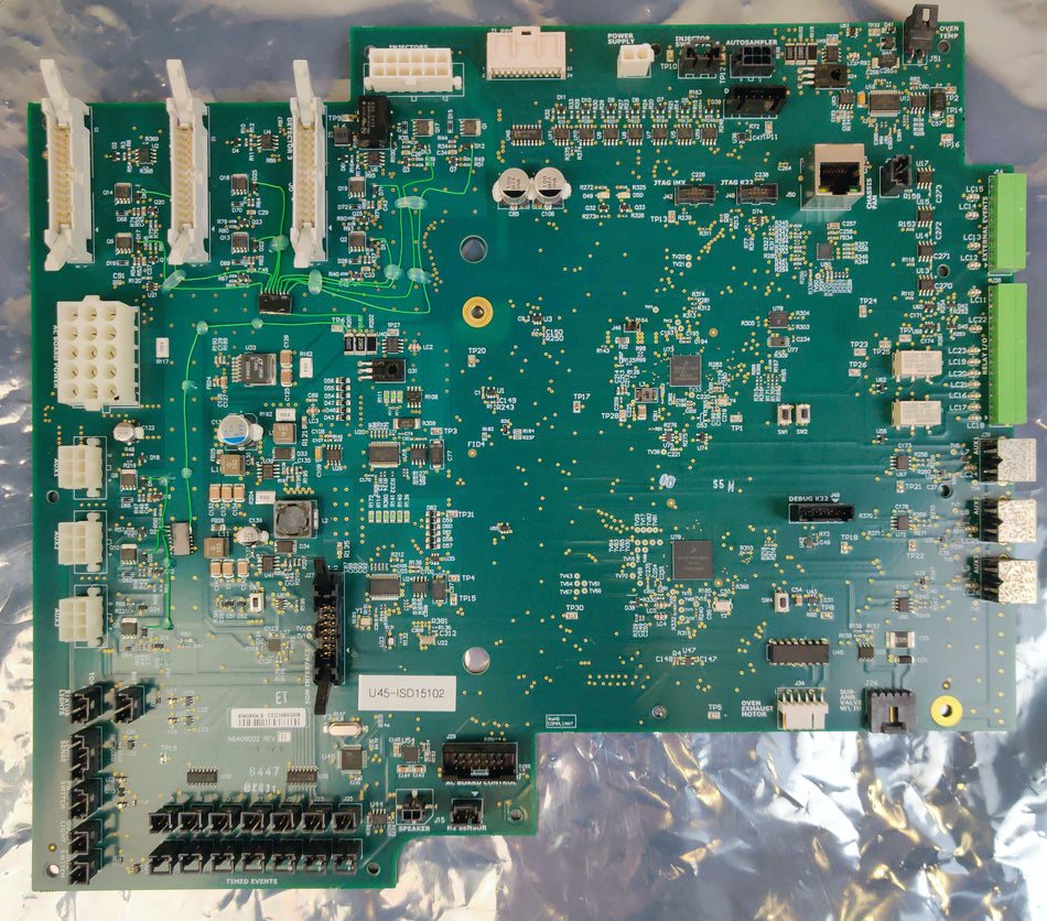 PerkinElmer N6409002 rev B Backplane PCB for 2400 GC/MS Gas Chromatograph